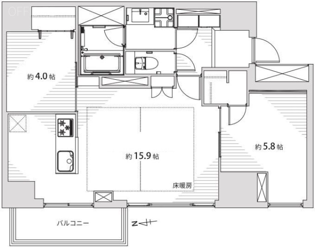 パリオ・アクティフ203 間取り図