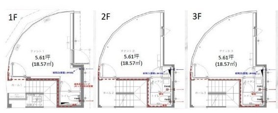 HARVEY神田司町1F～3F 間取り図