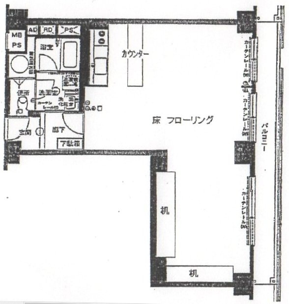 ローズハイツ田町ビル107 間取り図