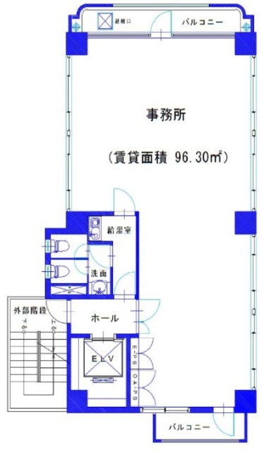 新宿山吹町ビル5F 間取り図