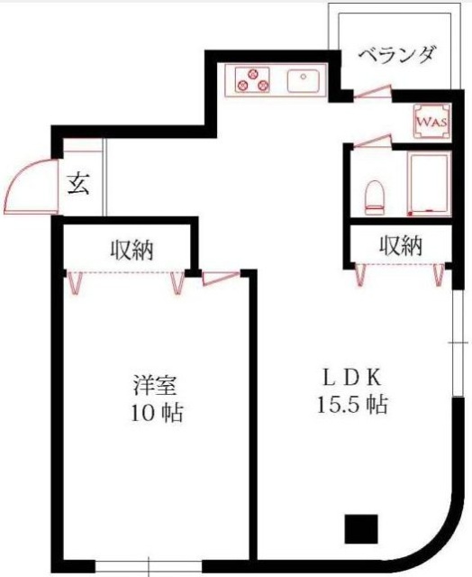 アルカディア表参道205 間取り図