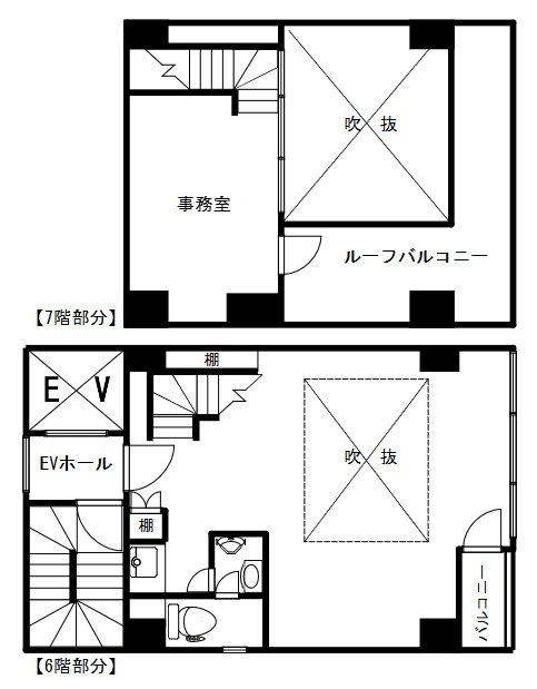 ガイア初台6F～7F 間取り図