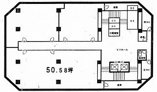 新橋センタープレイス4F 間取り図