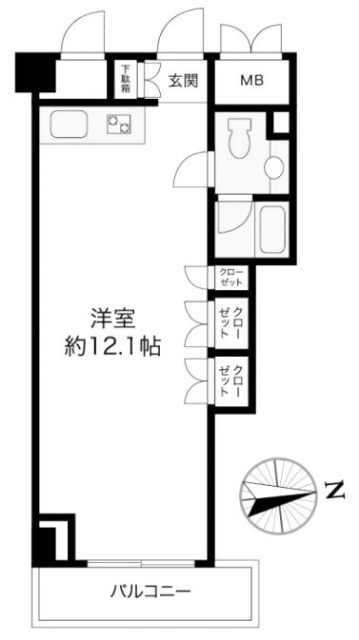 VORT恵比寿Dual’s204 間取り図