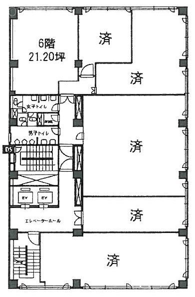 毛利ビル6F 間取り図