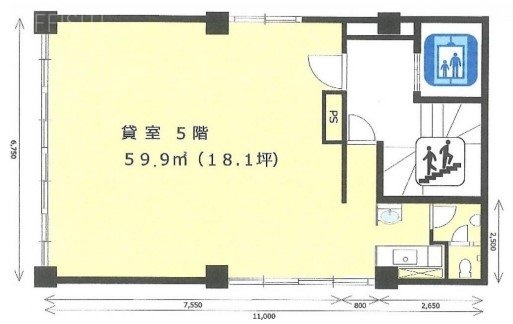 兜町第3ビル5F 間取り図