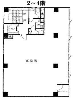 アルファ新富ビル5F 間取り図