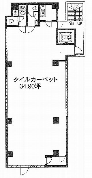 エスツウィン新宿ビル3F 間取り図