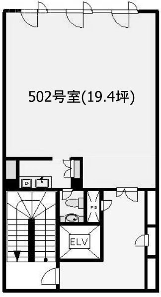 AKオギクボビル502 間取り図