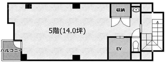鈴木ビル5F 間取り図