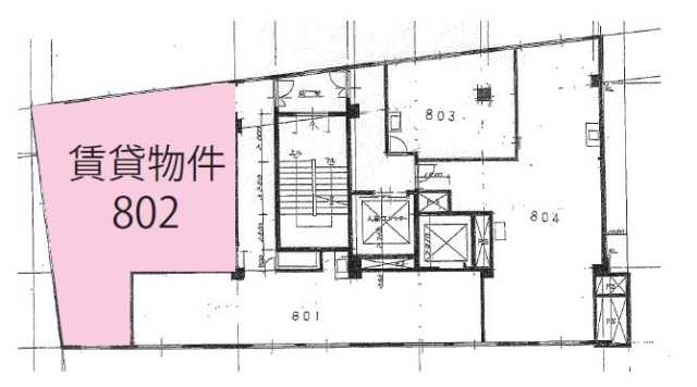 本町セントラルビル802 間取り図