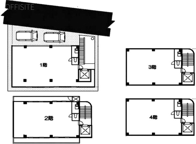三恭オフィスビル1F～4F 間取り図