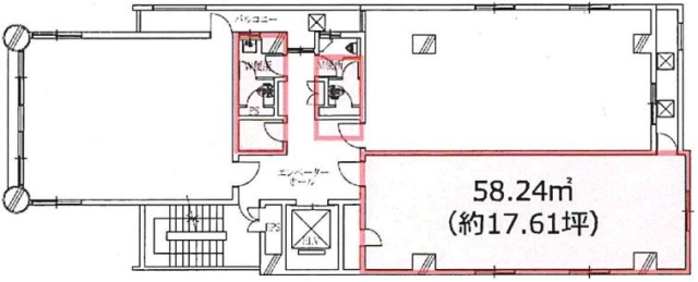 関内川島ビルC 間取り図