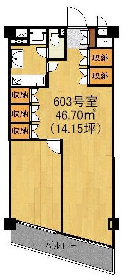 ヴィラロッソカバーロ603 間取り図