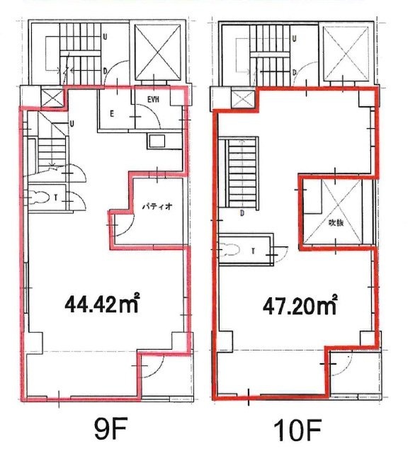 渋谷トーセイビル9F~10F 間取り図