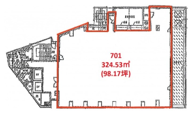 ジブラルタ生命原宿ビル7F 間取り図