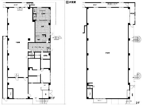 進栄ビル1F～2F 間取り図