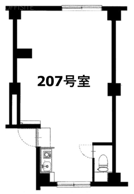 赤坂ロイヤルビル207 間取り図