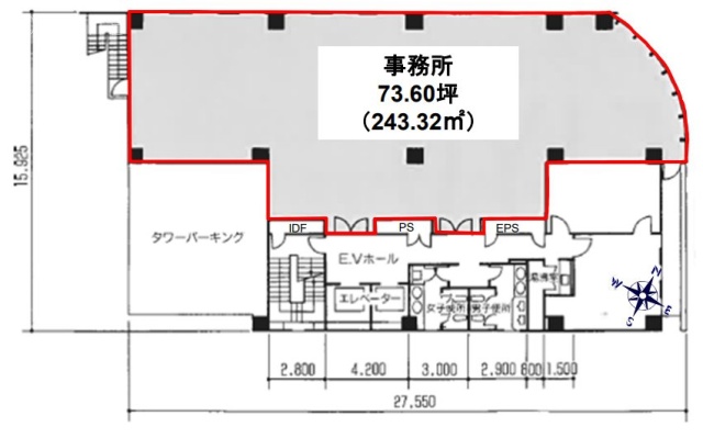 第2キンズメンビル8F 間取り図