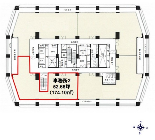 コンシェリア西新宿(TOWER’S WEST)402 間取り図