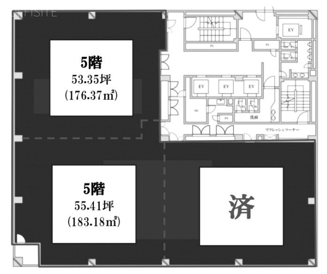 東戸塚ウエストビル5F 間取り図