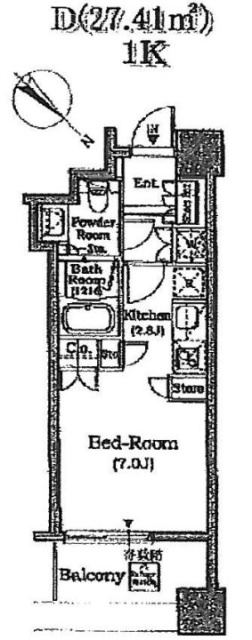 パシフィックタワー赤坂氷川町ビル806 間取り図