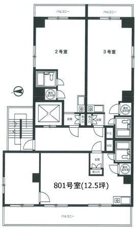 ビルド吉田801 間取り図