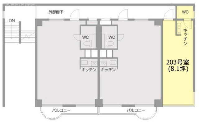 Uビル203 間取り図