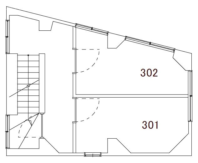 日興堂ビル(ハローオフィス蒲田)302 間取り図
