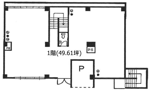 青波楼ビル1F 間取り図