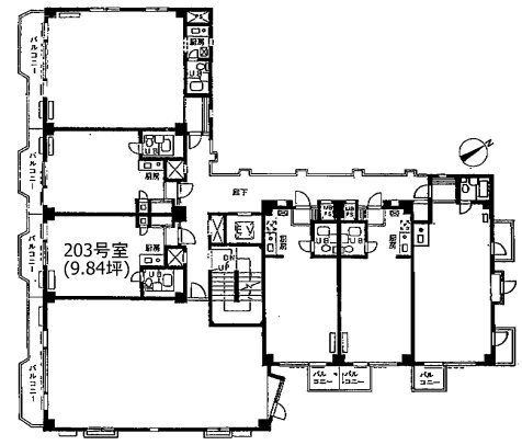 氷川アネックス2号館203 間取り図