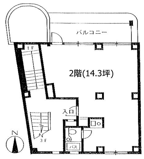 アイビル2F 間取り図