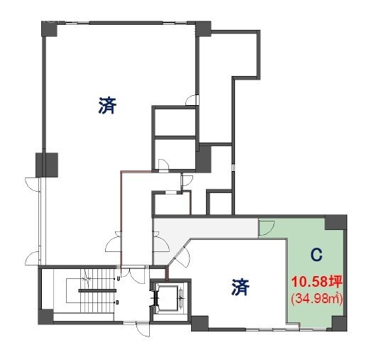 IM桜木町ビルC 間取り図
