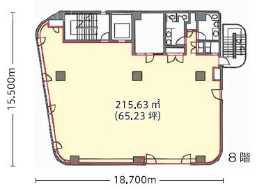 オーク高輪第2ビル8F 間取り図