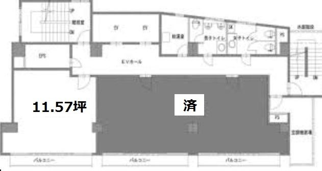 渋谷TKビル9F 間取り図