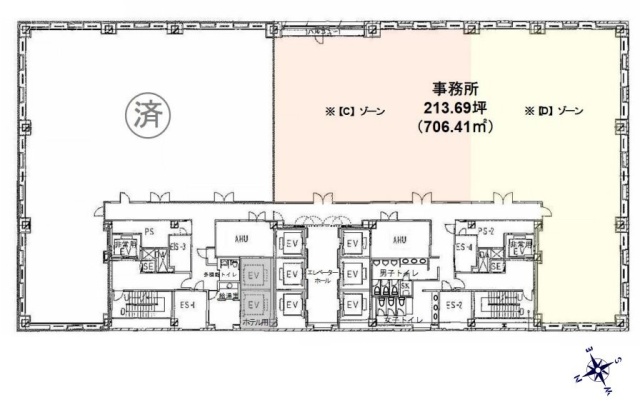 品川シーサイドイーストタワー13F 間取り図