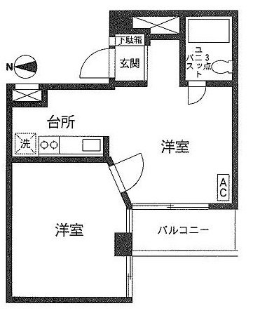 ライオンズマンション平河町4F 間取り図