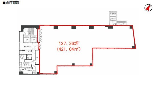 恵比寿サウスワン8F 間取り図