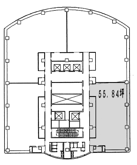 横浜東口ウィスポートビル6F 間取り図