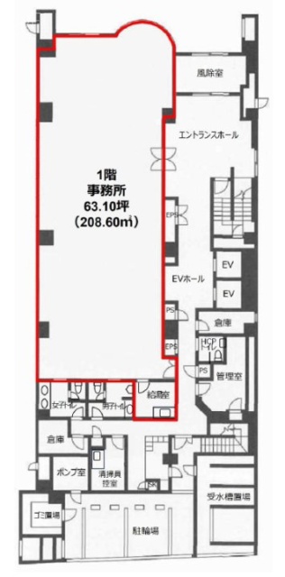 八王子SIAビル1F 間取り図