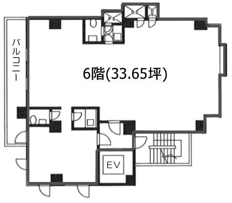 青山ホワイトアドビービル6F 間取り図