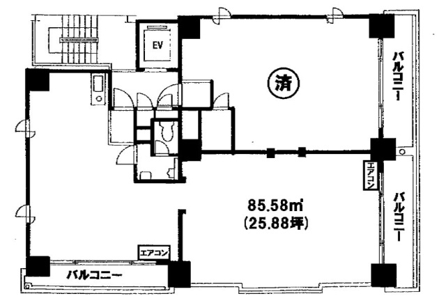 ブリリアンス日本橋浜町四番館ビル202 間取り図