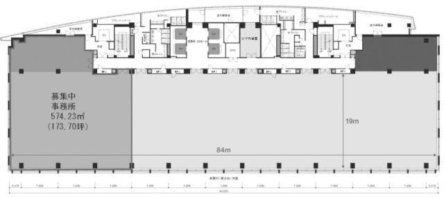 二子玉川ライズオフィスビル10F 間取り図