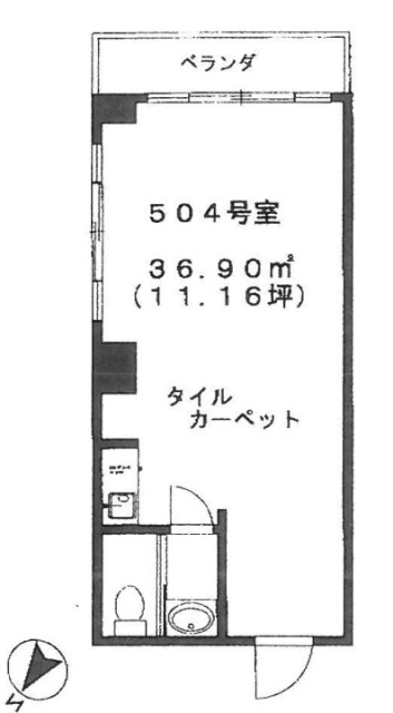 渋谷SUビル504 間取り図