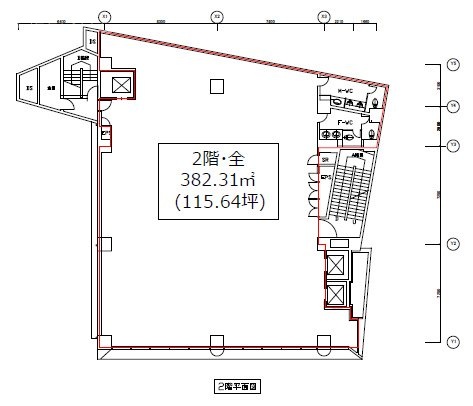 野村不動産渋谷道玄坂ビル2F 間取り図