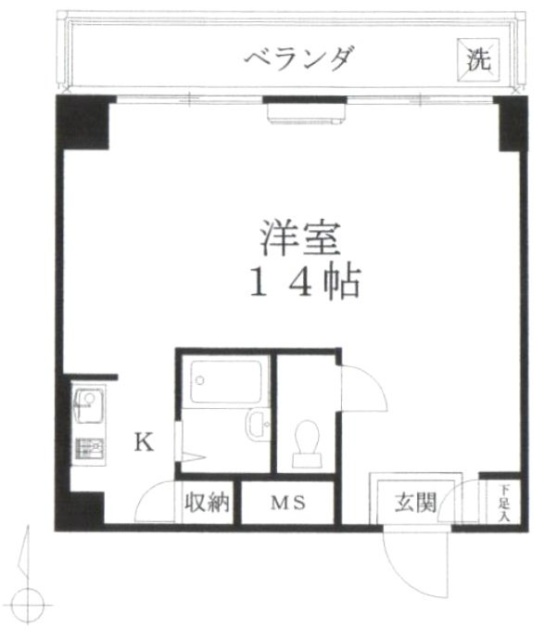 ロイヤルパーク高田208 間取り図