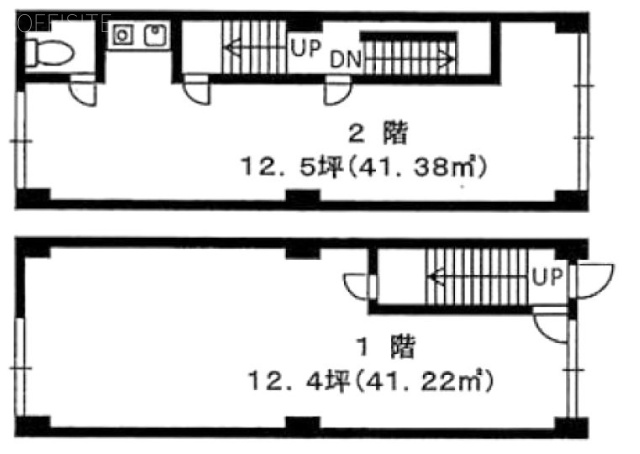マルエイビル1F～2F 間取り図