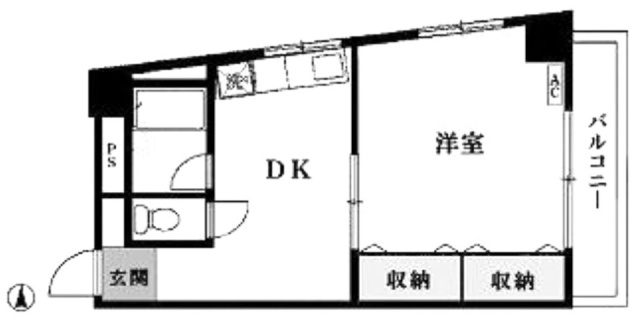 ハイツ笹塚1002 間取り図