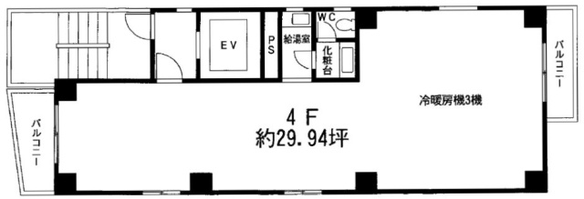 鶯ビル4F 間取り図