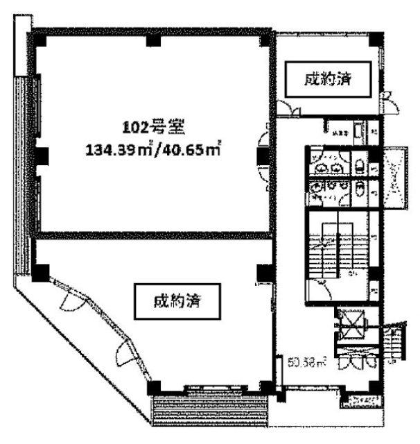 牛久駅前ビル102 間取り図